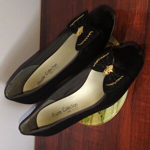 Vintage Black Velvet Heels